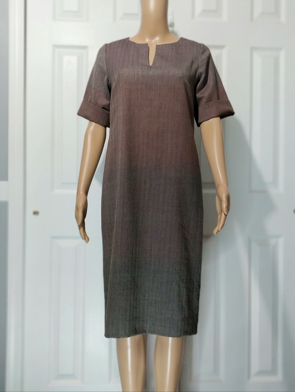 Pendleton Ombre Herringbone 100% Virgin Wool Shift‎ Dress. Size 4